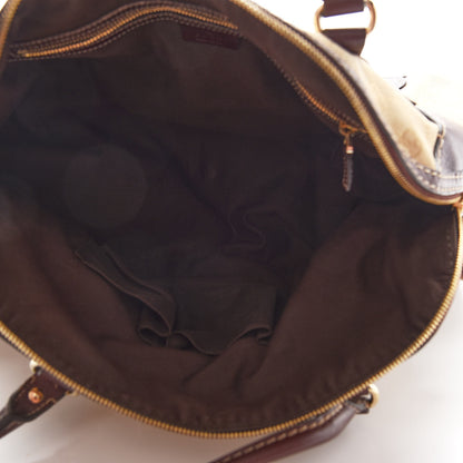 Gucci Monogram Medium Horsebit Nail Boston Brown 6 of 11