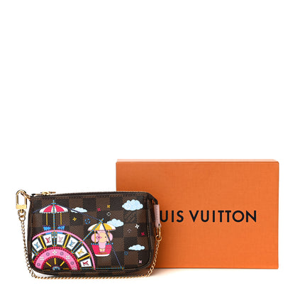 Louis Vuitton Damier Ebene 2020 Christmas Animation Big Wheel Mini Pochette Accessories Rose Ballerine 12 of 12