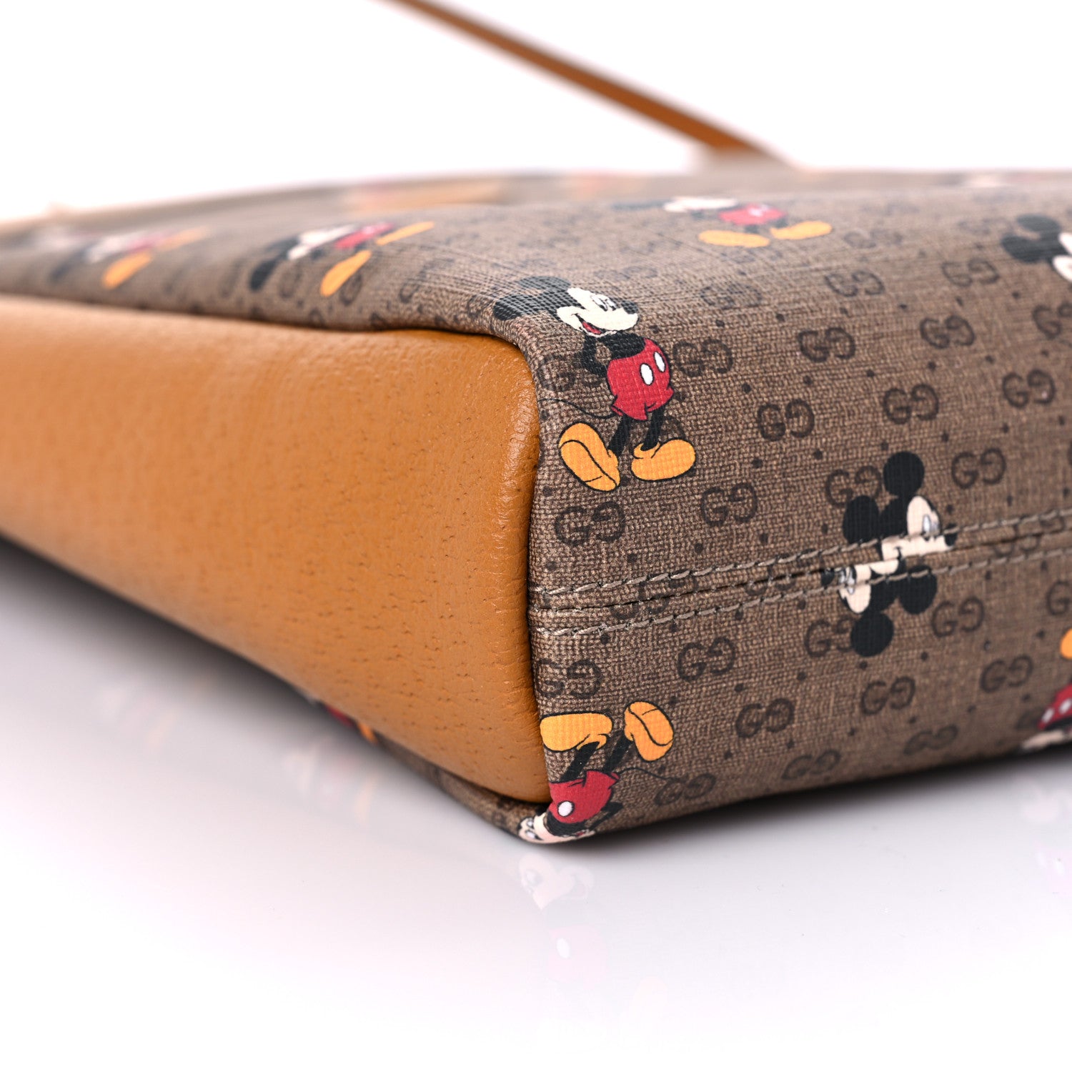 Gucci X DISNEY Mini Vintage GG Supreme Monogram Mickey Mouse Top Handle Tote Beige Vintage Sun Oil 9 of 11
