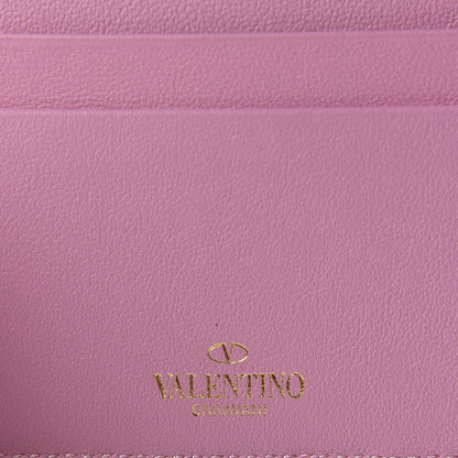 Valentino Garavani Vitello Rockstud Card Holder Pink 6 of 7