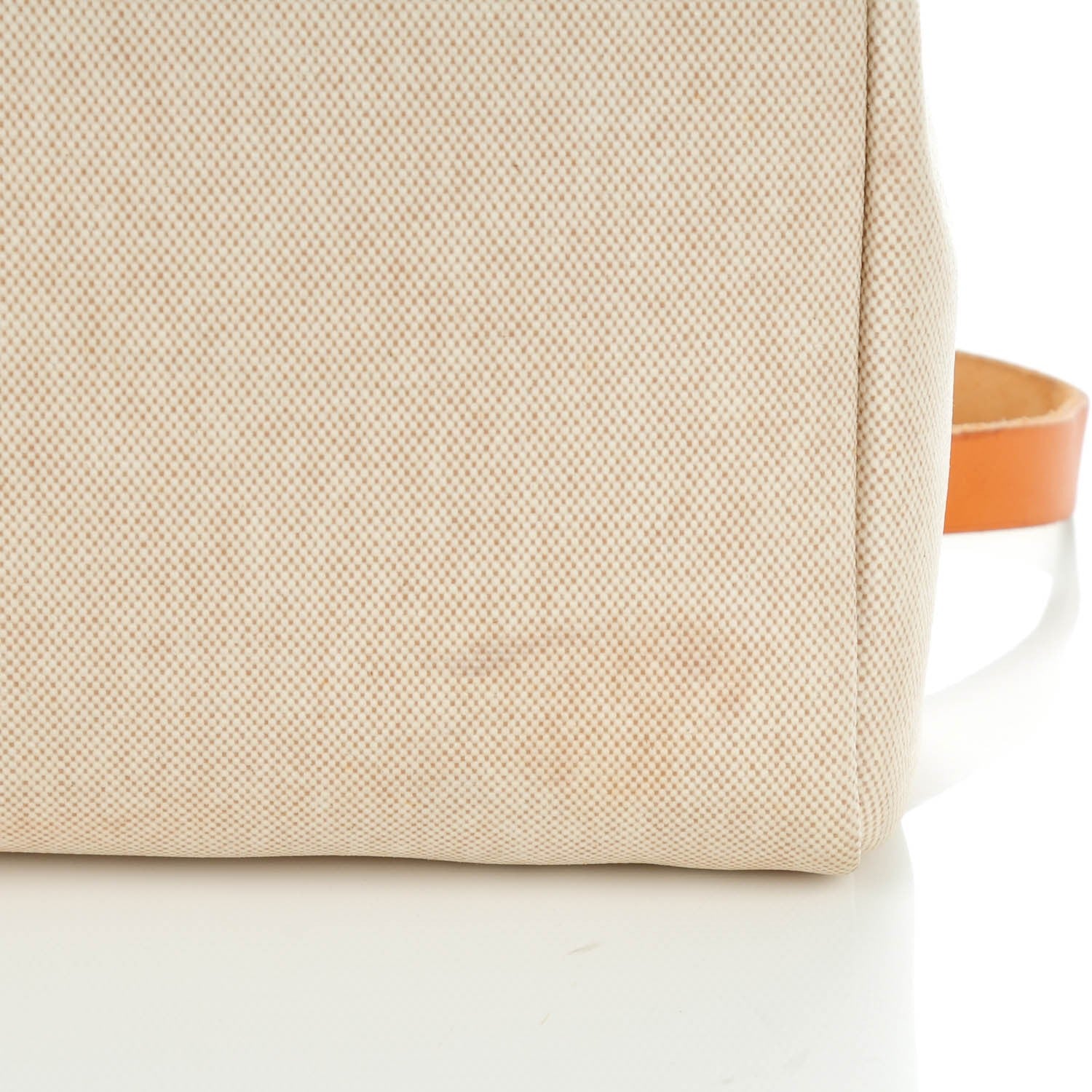 Hermes Toile Vache Calfskin Herbag 30 PM Backpack Natural 12 of 14