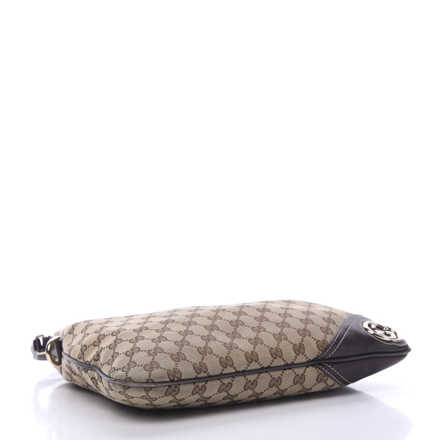Gucci Monogram Medium New Britt Hobo Dark Brown 3 of 10
