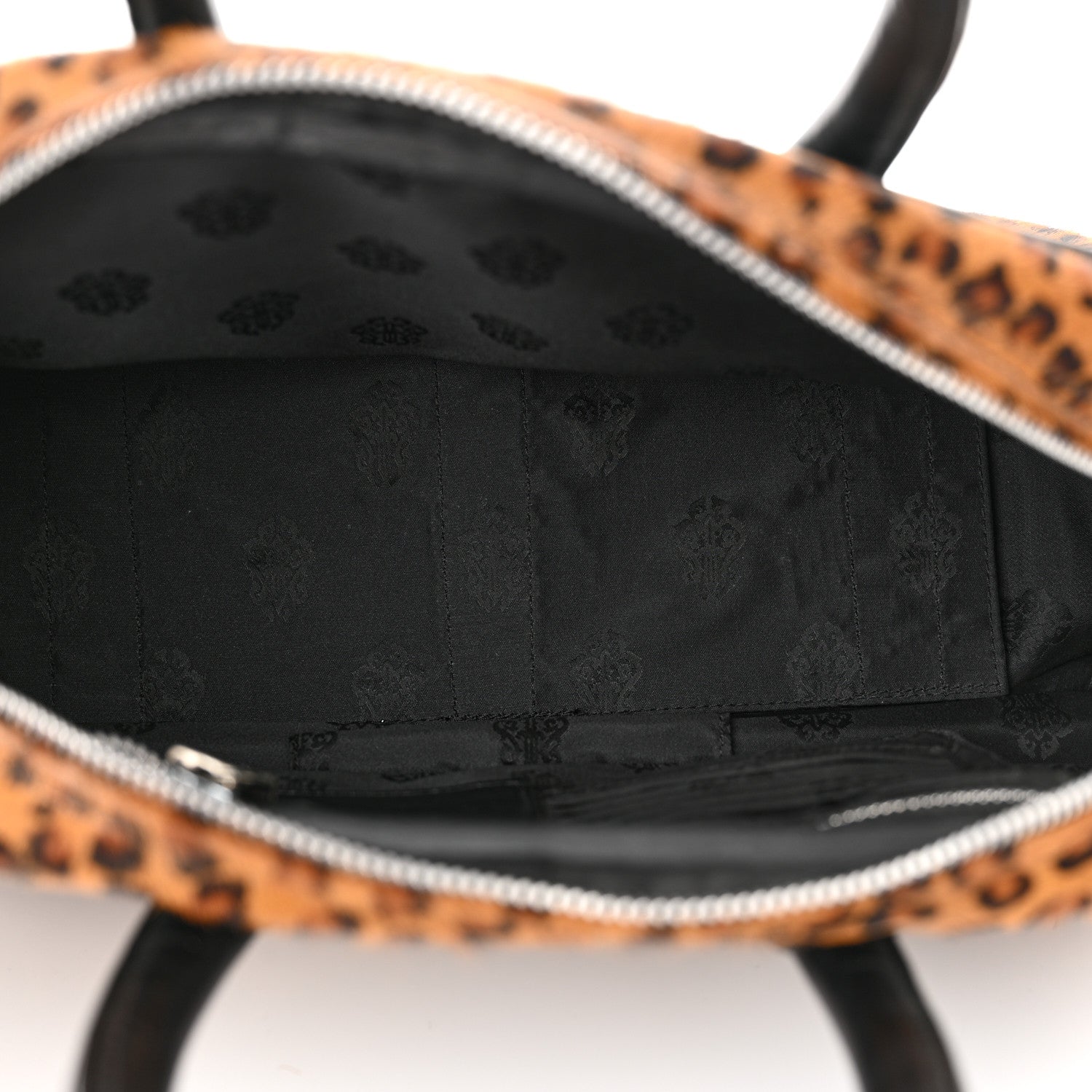 Chrome Hearts Leopard Print Hair Cross Patch Duffle Bag Black 5 of 11