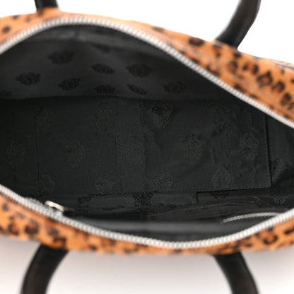 Chrome Hearts Leopard Print Hair Cross Patch Duffle Bag Black 5 of 11