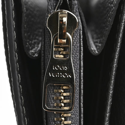 Louis Vuitton Metallic Empreinte Monogram Crystal Flower Sarah Wallet Gun Metal 7 of 9