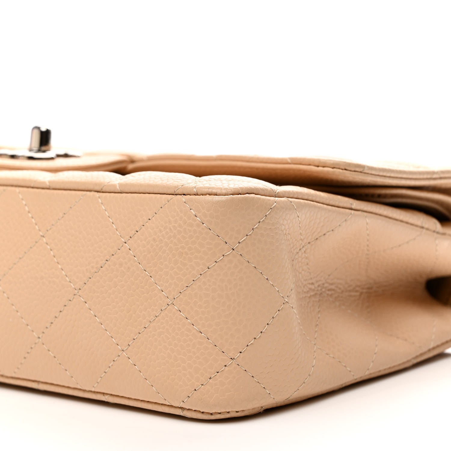 Chanel Caviar Quilted Medium Double Flap Beige Clair 10 of 10