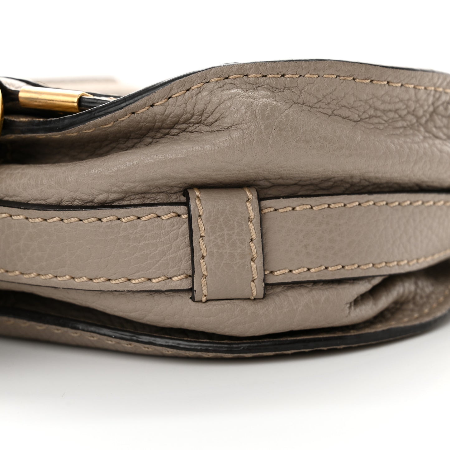 Calfskin Mini Marcie Round Crossbody Bag Pastel Grey