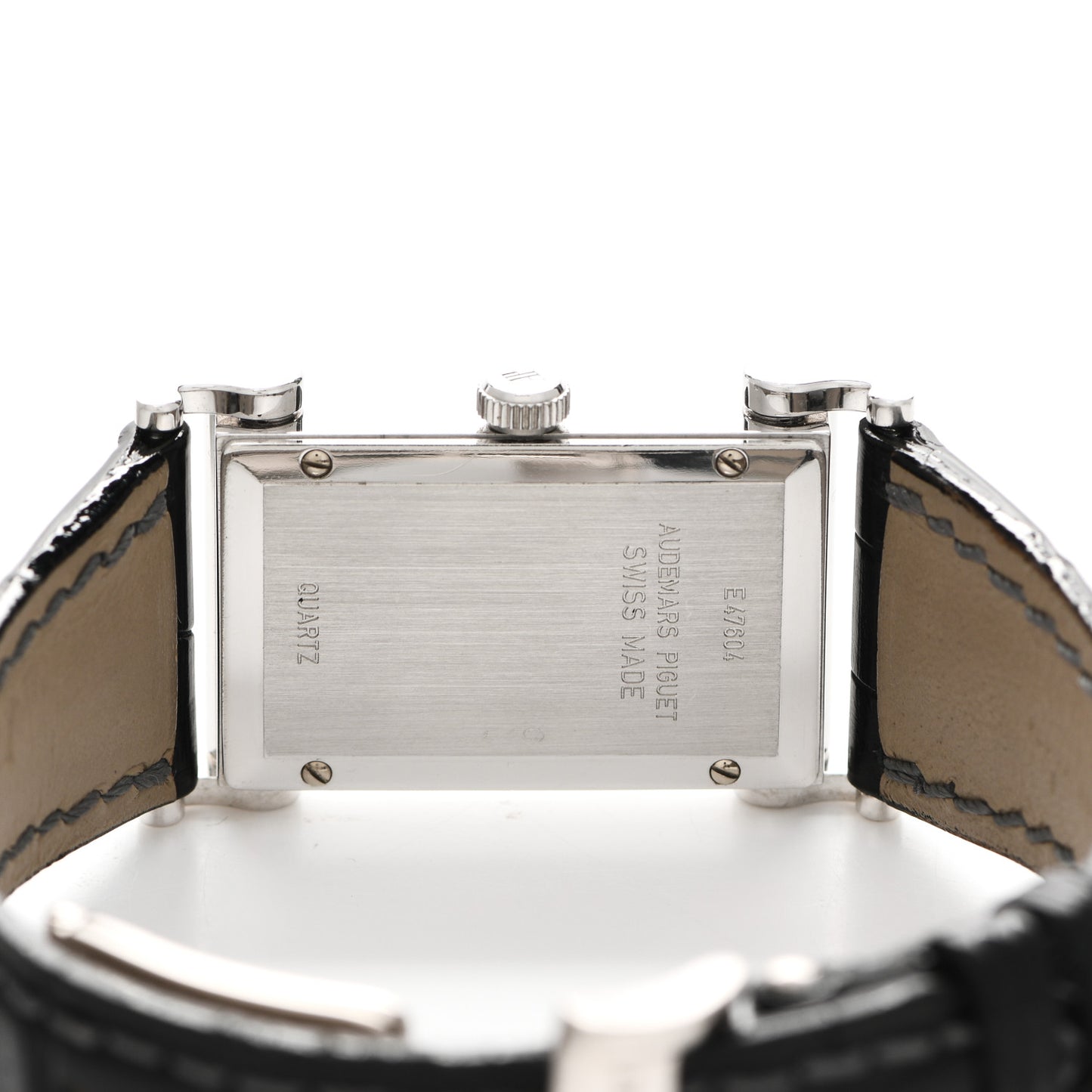 18K White Gold Alligator 24mm Canape Quartz Watch 67360BC