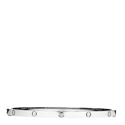 Cartier 18K White Gold Small LOVE Bracelet 18 3 of 5
