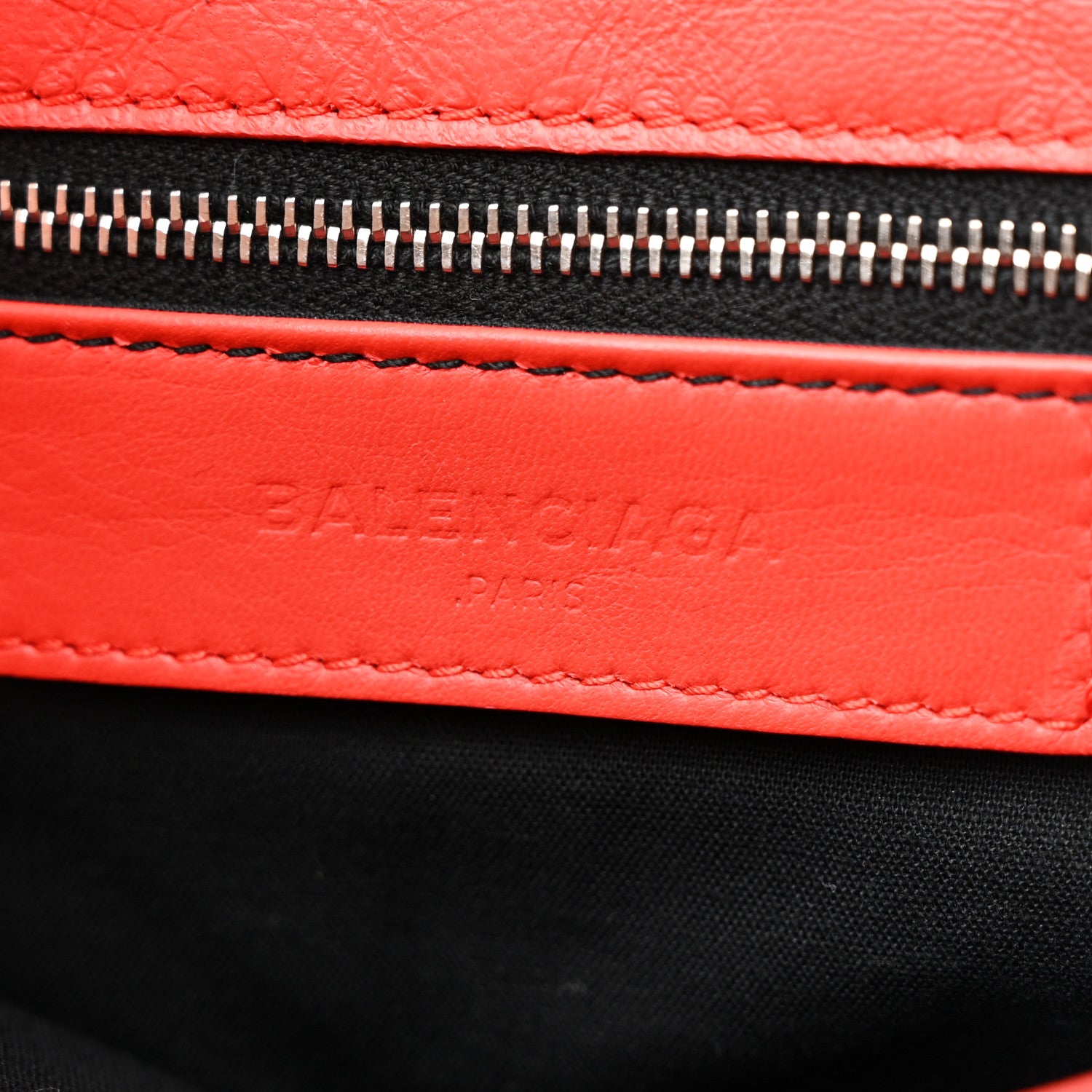 Balenciaga Matte Goatskin Rubber Covered Classic Hardware Envelope Clutch Rouge Ambre 7 of 11