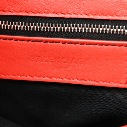 Balenciaga Matte Goatskin Rubber Covered Classic Hardware Envelope Clutch Rouge Ambre 7 of 11