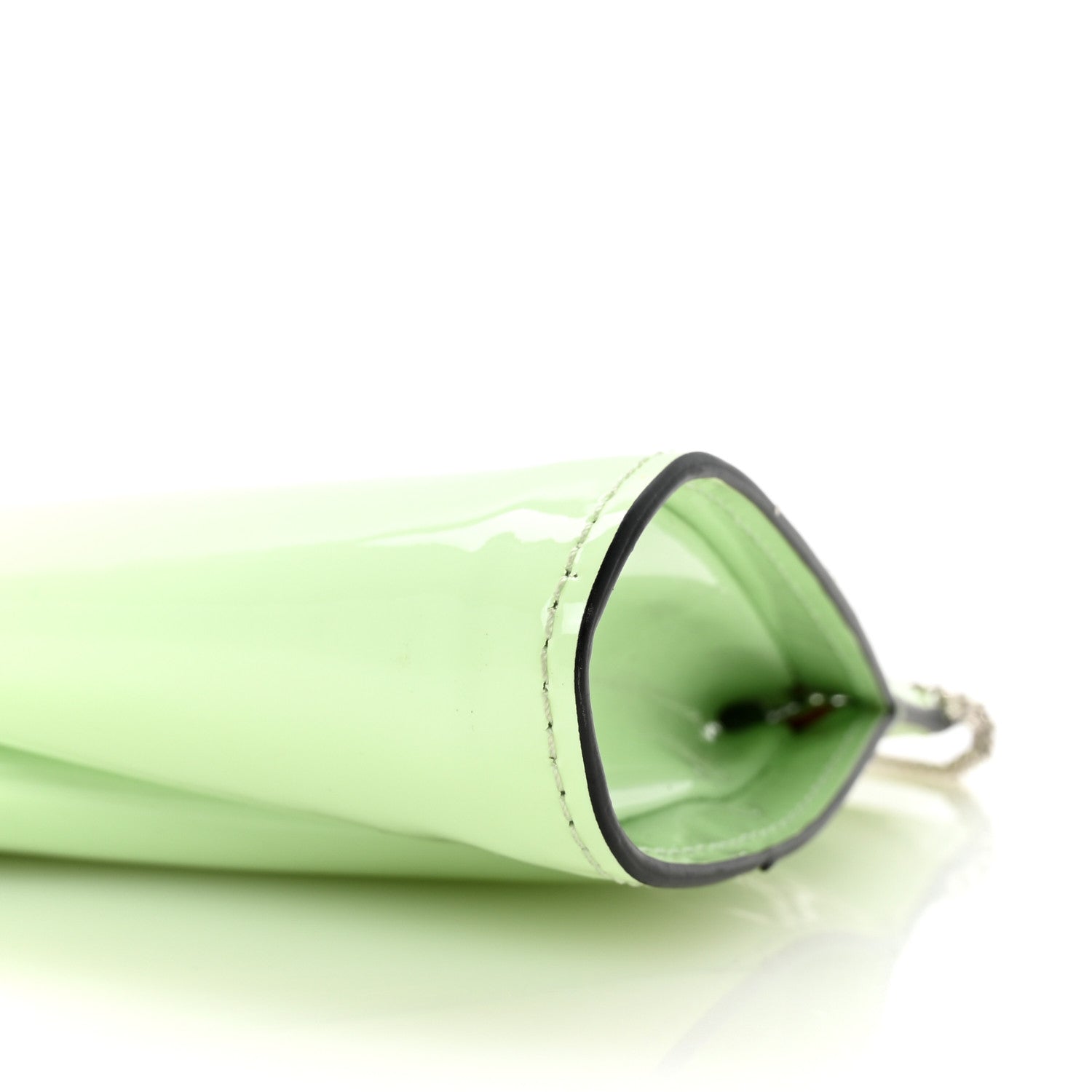 Christian Louboutin Patent Psychic Loubitwist Clutch Studio Green 9 of 9