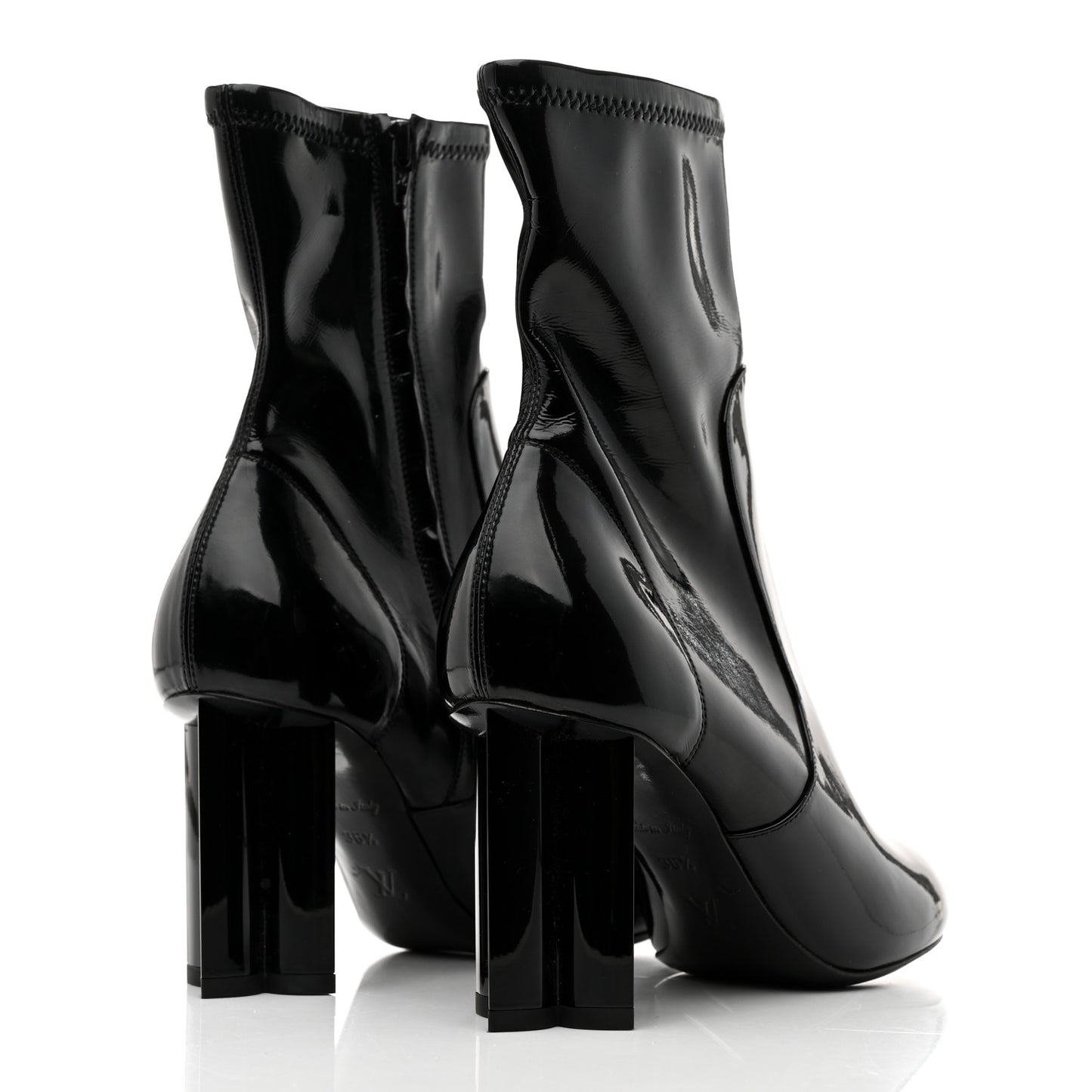 Patent Silhouette Ankle Boots 36.5 Black