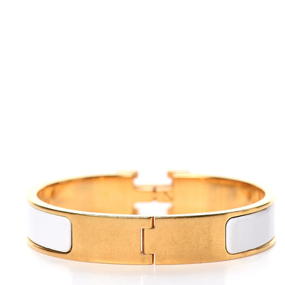 Hermes Enamel Narrow Clic Clac H Bracelet PM White 2 of 4