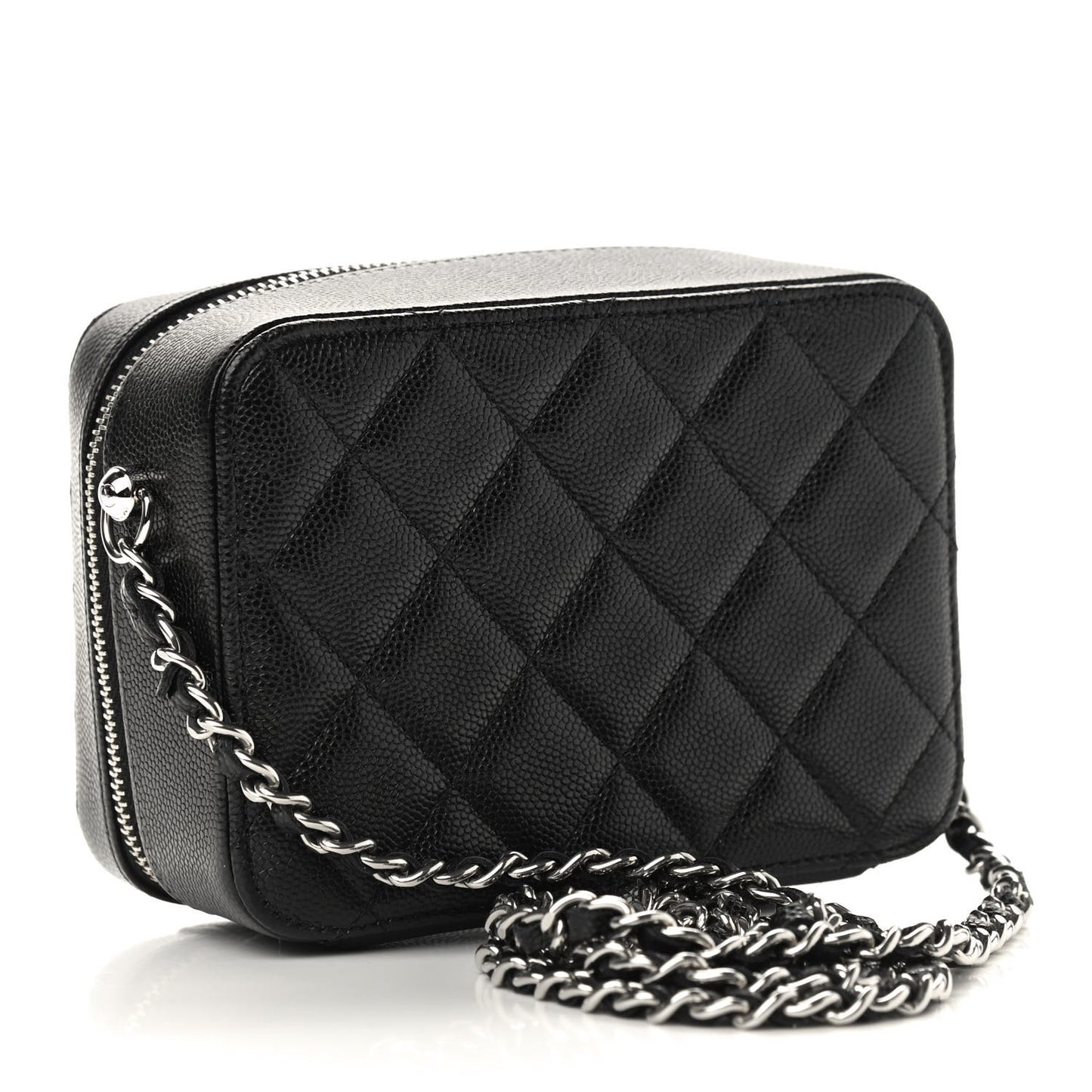 Caviar Quilted Camera Bag Black