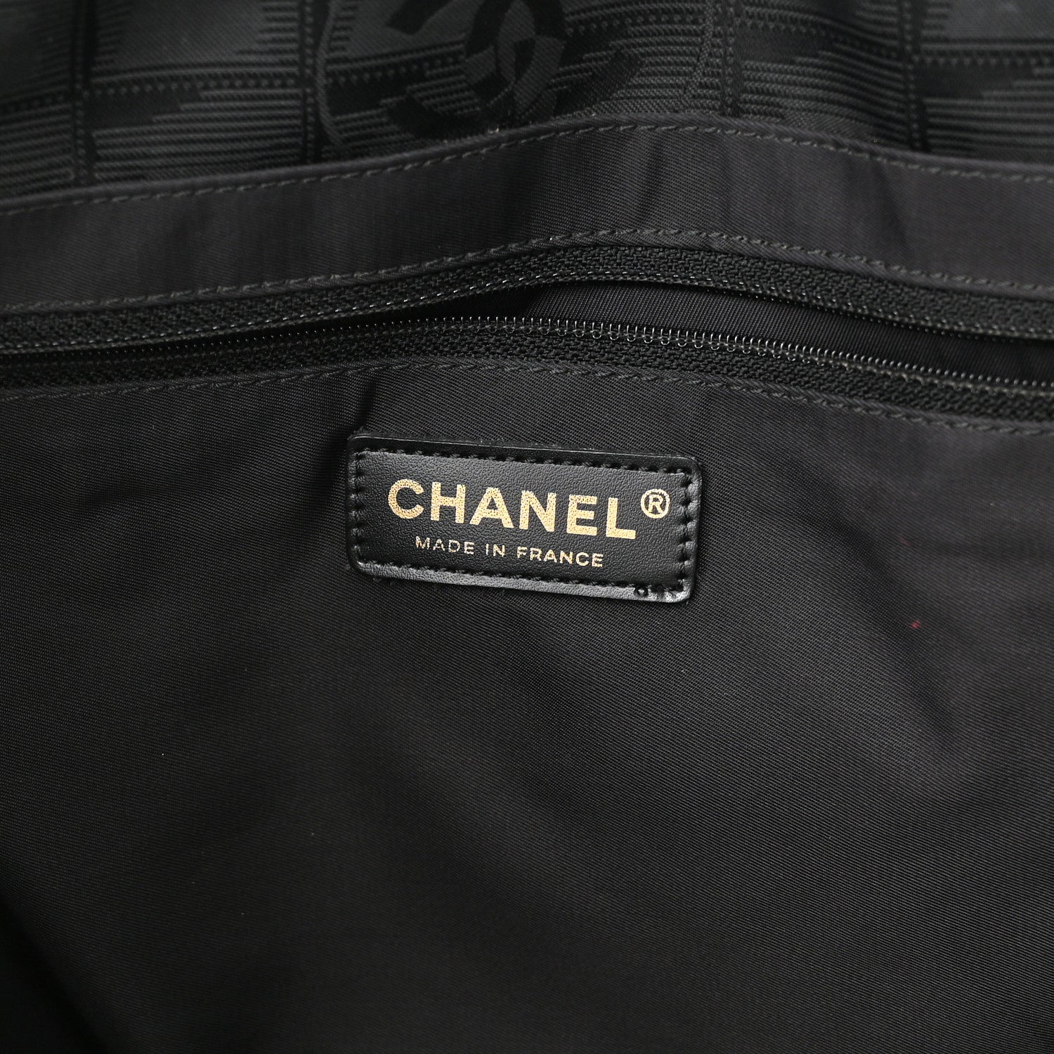 Chanel Nylon Large Travel Tote Black 6 of 10