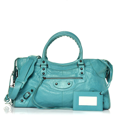 Balenciaga Agneau Classic Hardware Part Time Bleu Tropical 1 of 7