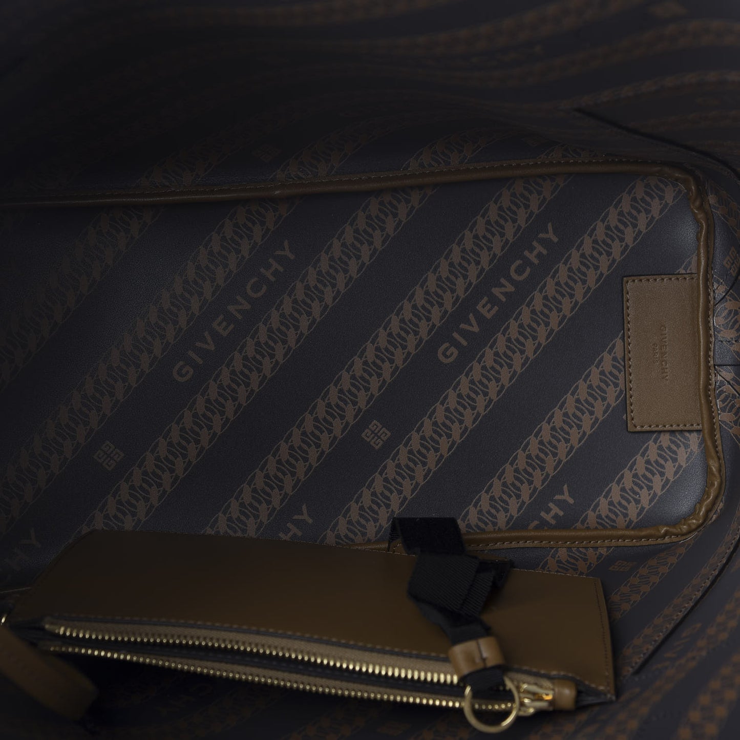 Smooth Calfskin Wing Shopper Tote Military Green