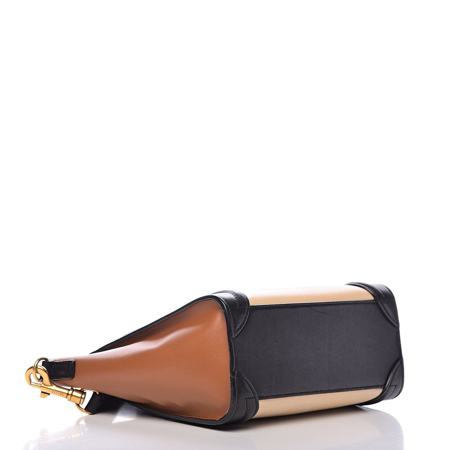 Celine Satin Calfskin Nano Tri-Color Luggage Seashell 4 of 13