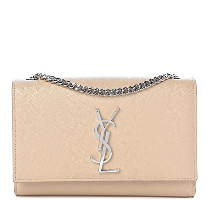 Saint Laurent Grain De Poudre Small Monogram Kate Satchel Nude Powder 1 of 14