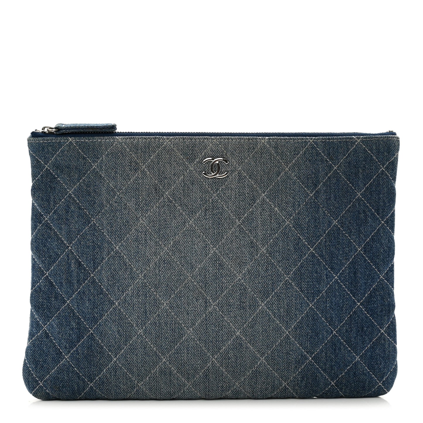 Denim Pocket Medium Cosmetic Case Blue