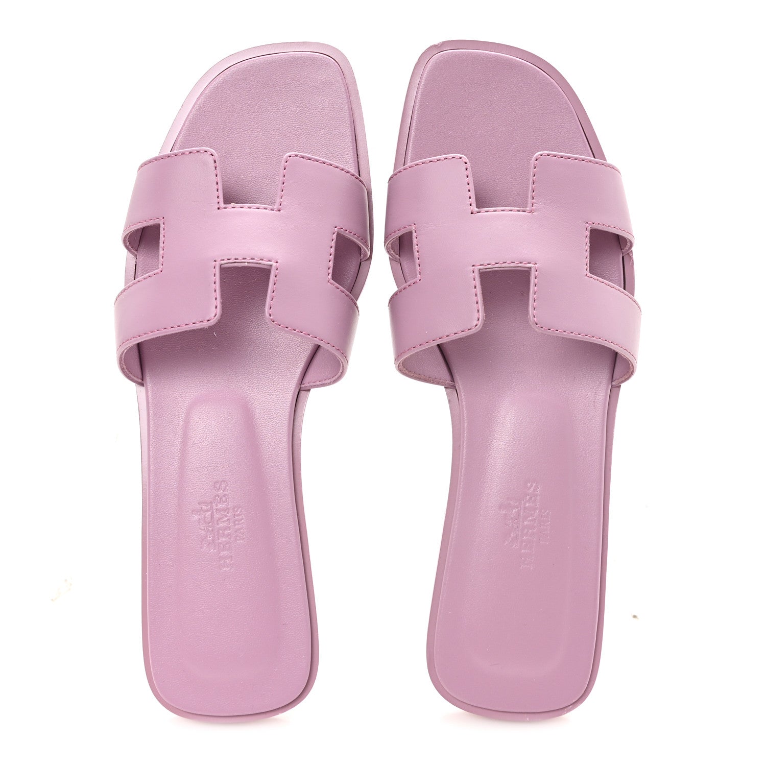 Hermes Box Calfskin Oran Sandals 36 Bruyère 2 of 10