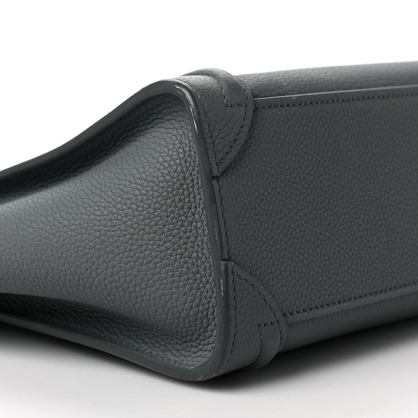 Drummed Calfskin Nano Luggage Kohl