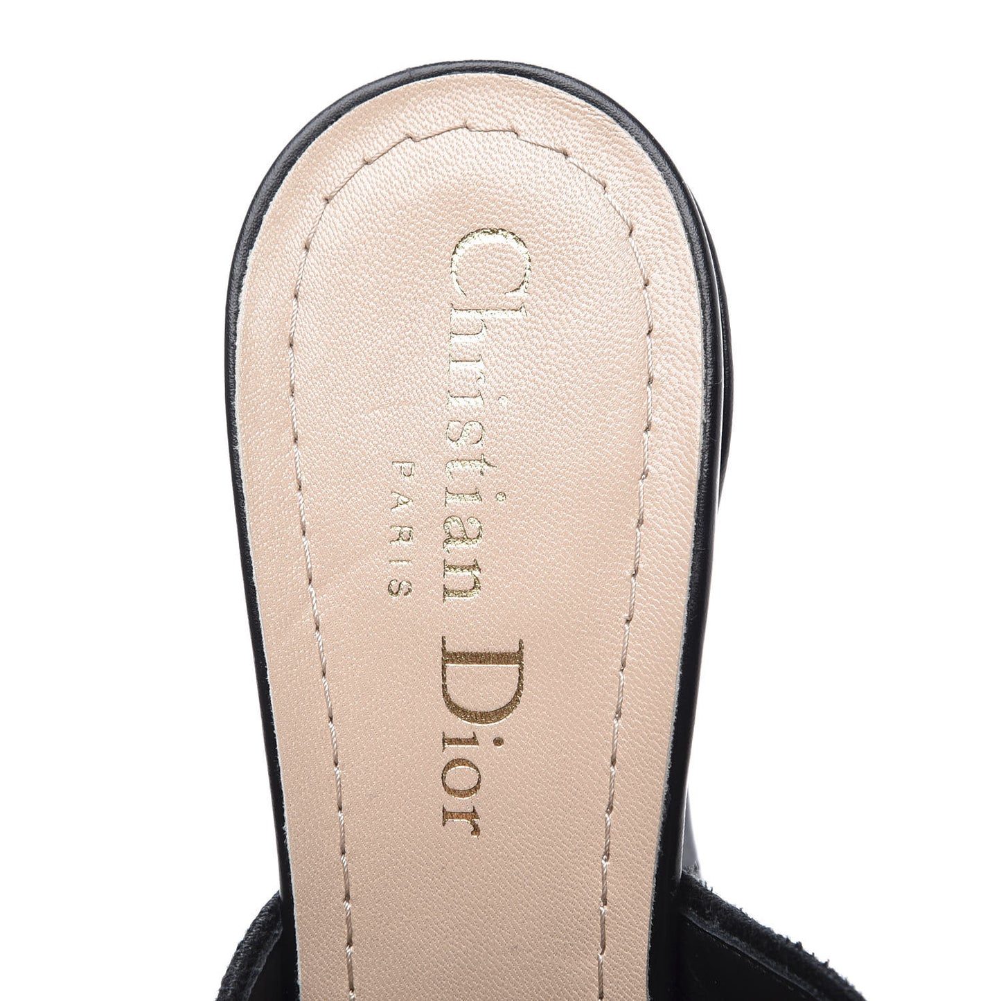 Cotton Embroidered Dway 85mm Slide Sandals 37 Black