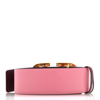 Valentino Garavani Glossy Calfskin VLogo Reversible 30mm Belt 100 40 Feminine Pink Indian Violet 2 of 6