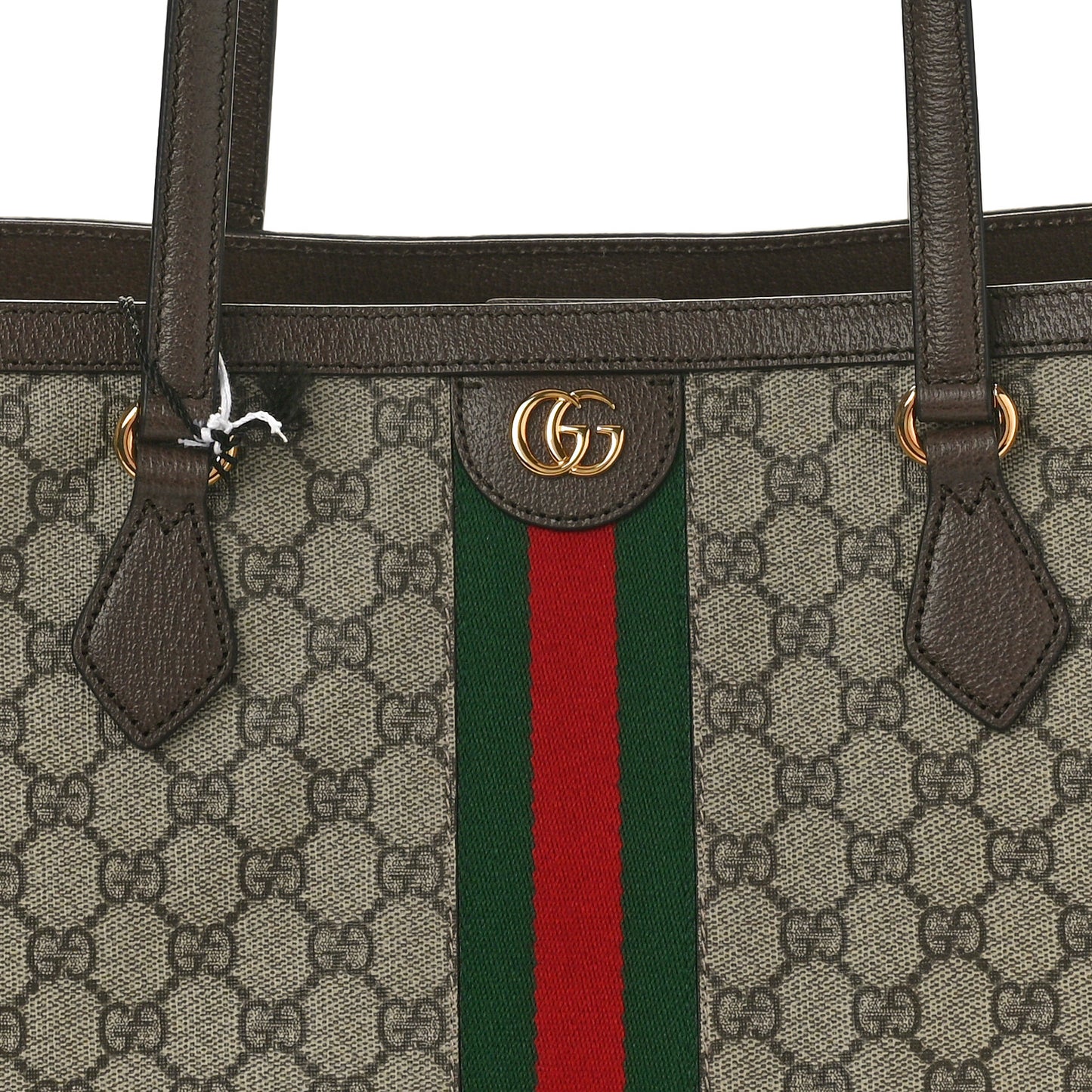 GG Supreme Monogram Medium Ophidia Shopping Tote Brown