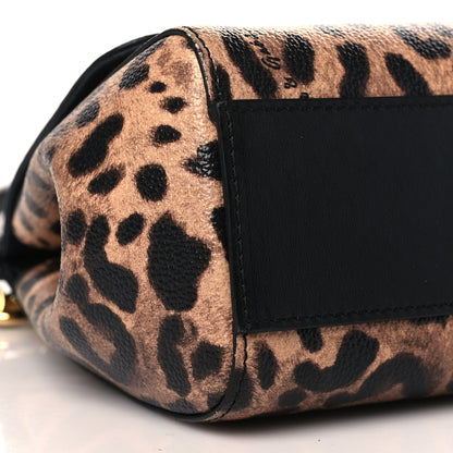 Dolce & Gabbana Dauphine Leopard Print Mini Miss Sicily Satchel Black 7 of 8