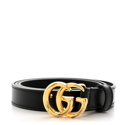 Gucci Calfskin Double G 20mm Belt 80 32 Black 1 of 6