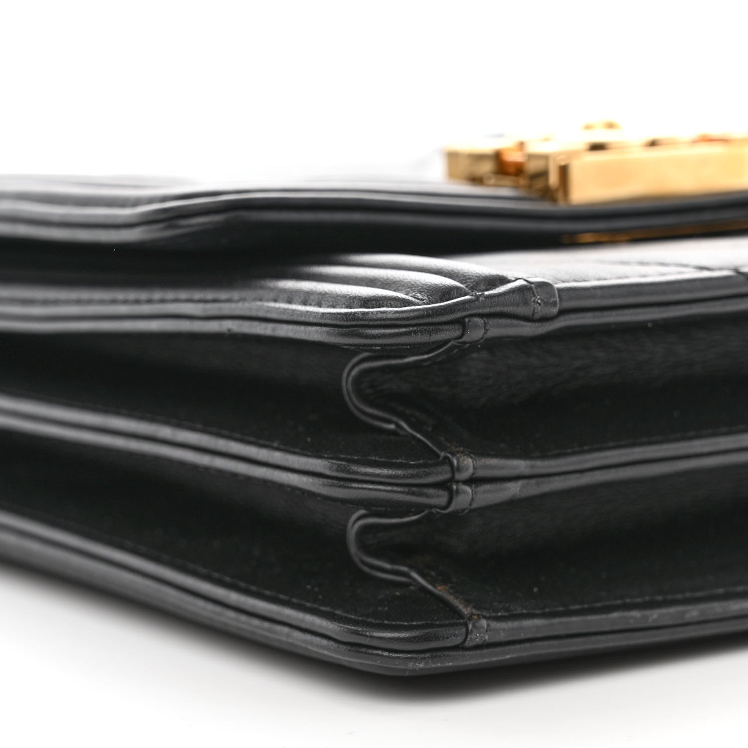 Chanel Calfskin Chrevron Quilted North South Boy Flap Black 9 of 10