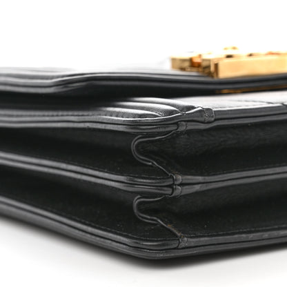 Chanel Calfskin Chrevron Quilted North South Boy Flap Black 9 of 10