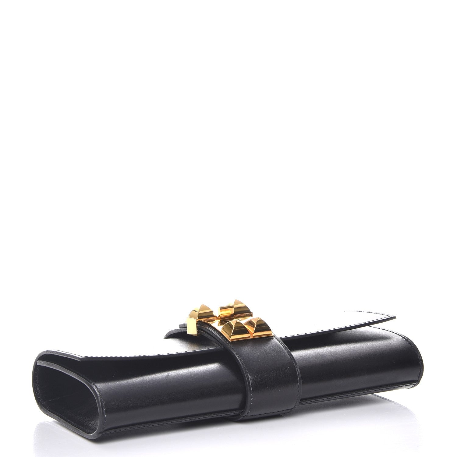 Hermes Tadelakt Medor 23 Clutch Black 4 of 8