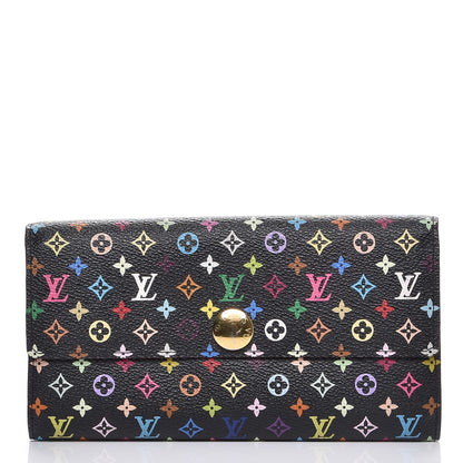Louis Vuitton Monogram Multicolor Sarah Wallet Black 1 of 7