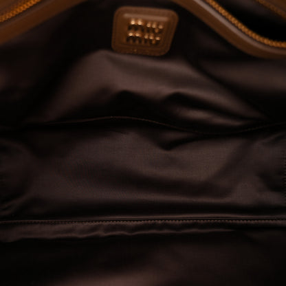 Miu Miu Soft Calf Softy Large Beau Top Handle Bag Tundra 5 of 9
