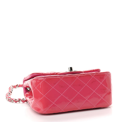 Chanel Patent Quilted Mini Square Flap Pink 4 of 9