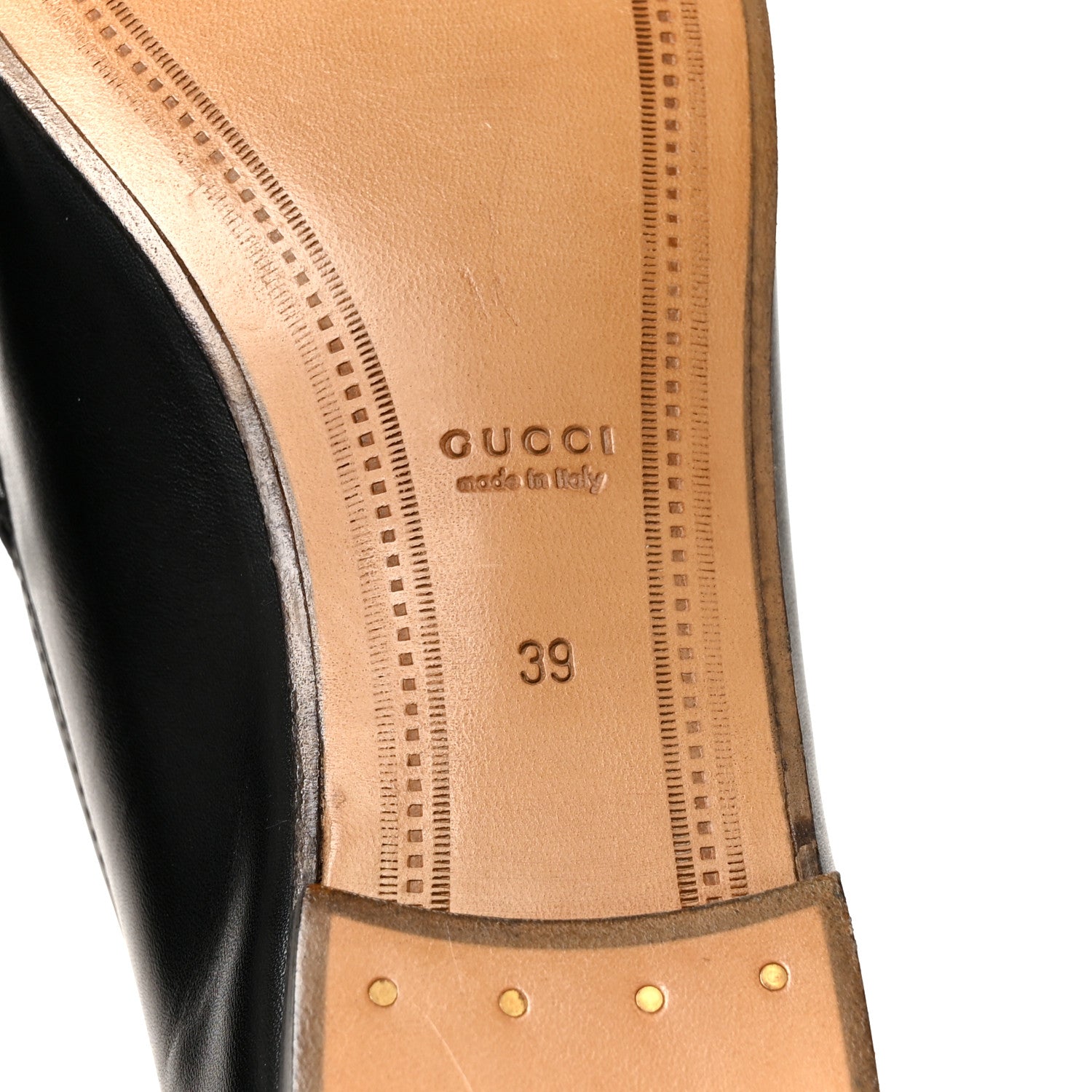 Gucci Calfskin Womens Jordaan Loafers 39 Black 8 of 10