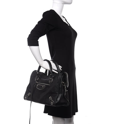Balenciaga Chevre Silver Metallic Edge Hardware City Black 2 of 11