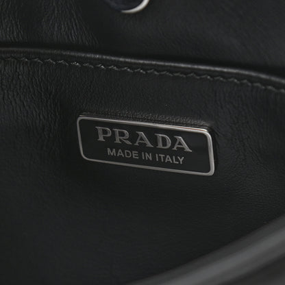 Prada Spazzolato Cleo Shoulder Bag Black 6 of 11