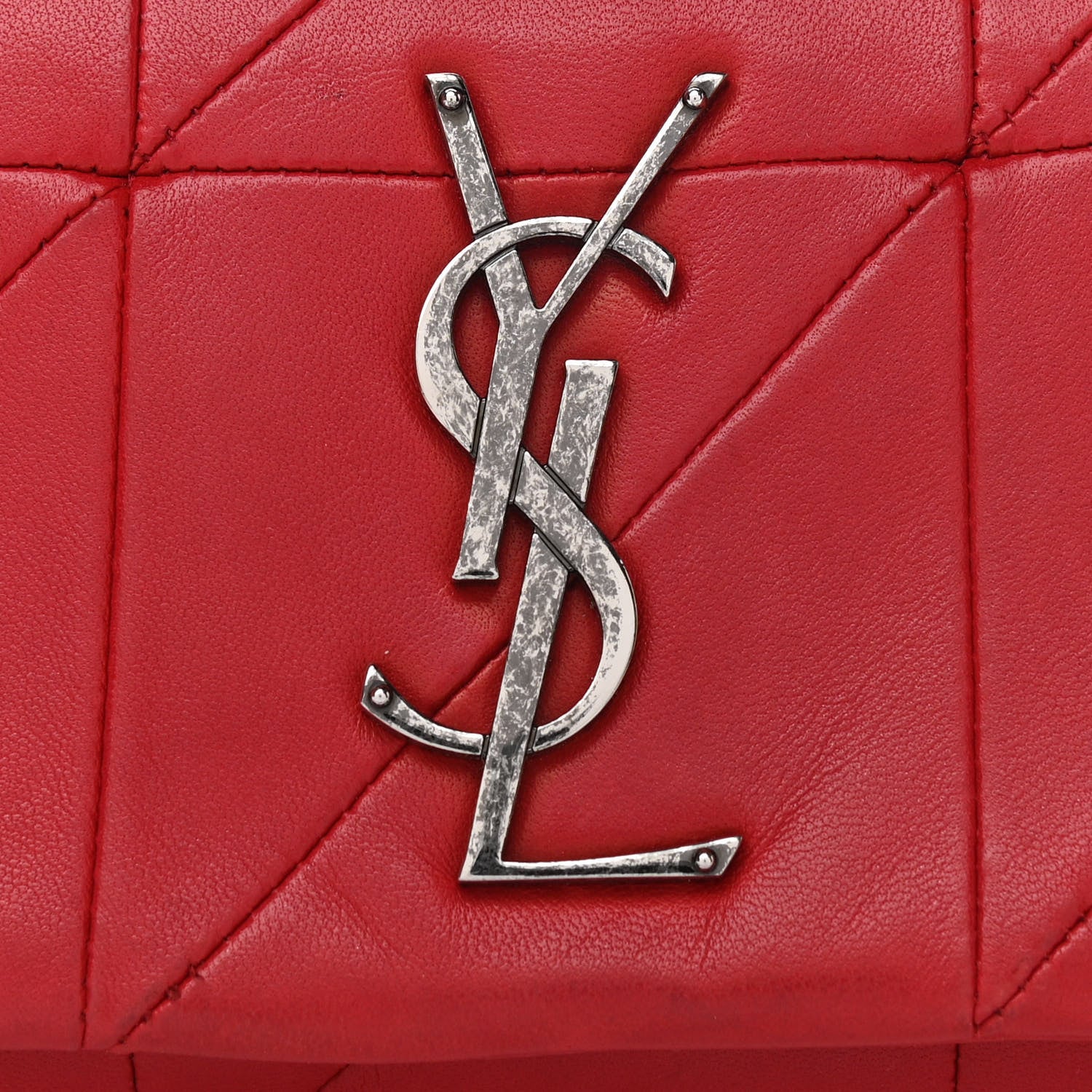 Saint Laurent Lambskin Patchwork Monogram Small Jamie Red 11 of 11
