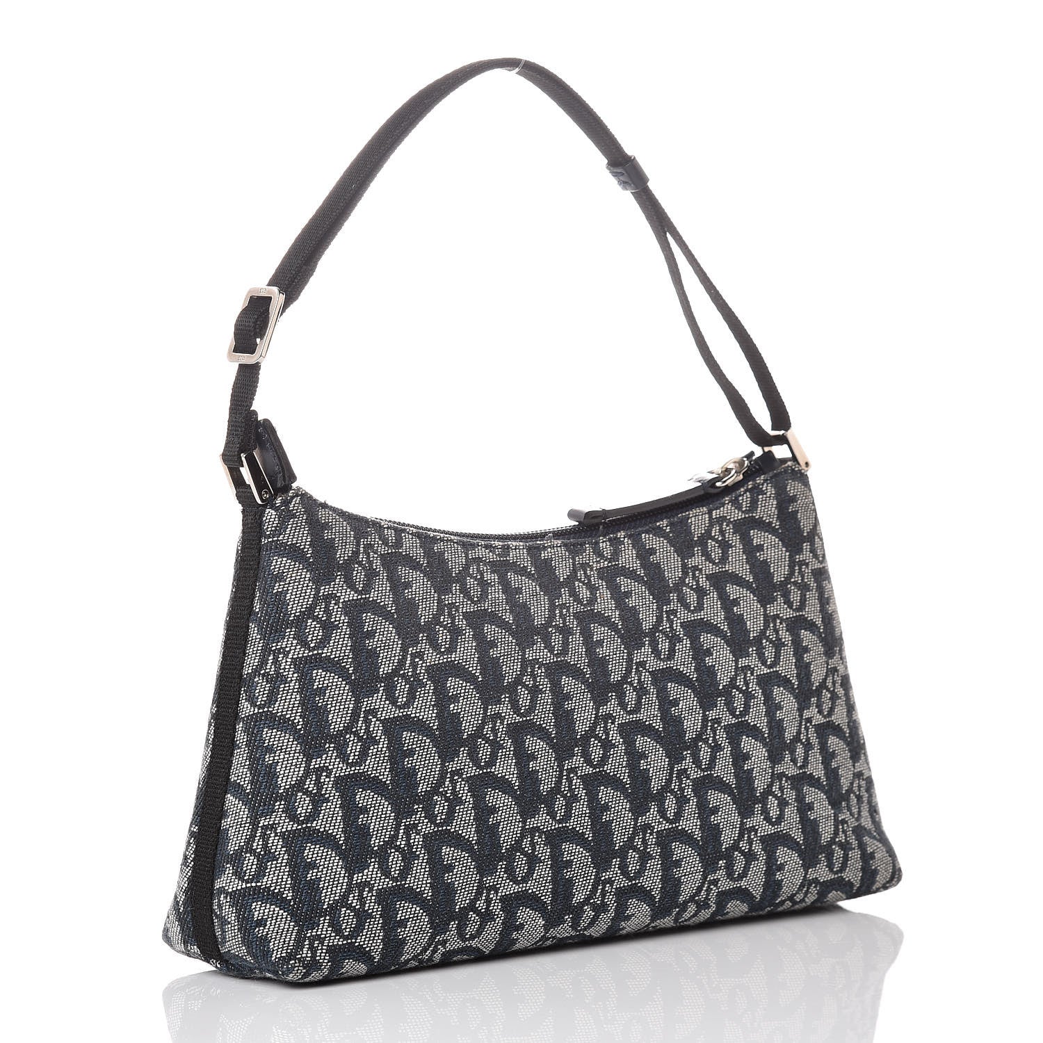 Christian Dior Monogram Shoulder Bag Pochette Blue 3 of 10
