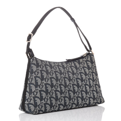 Christian Dior Monogram Shoulder Bag Pochette Blue 3 of 10