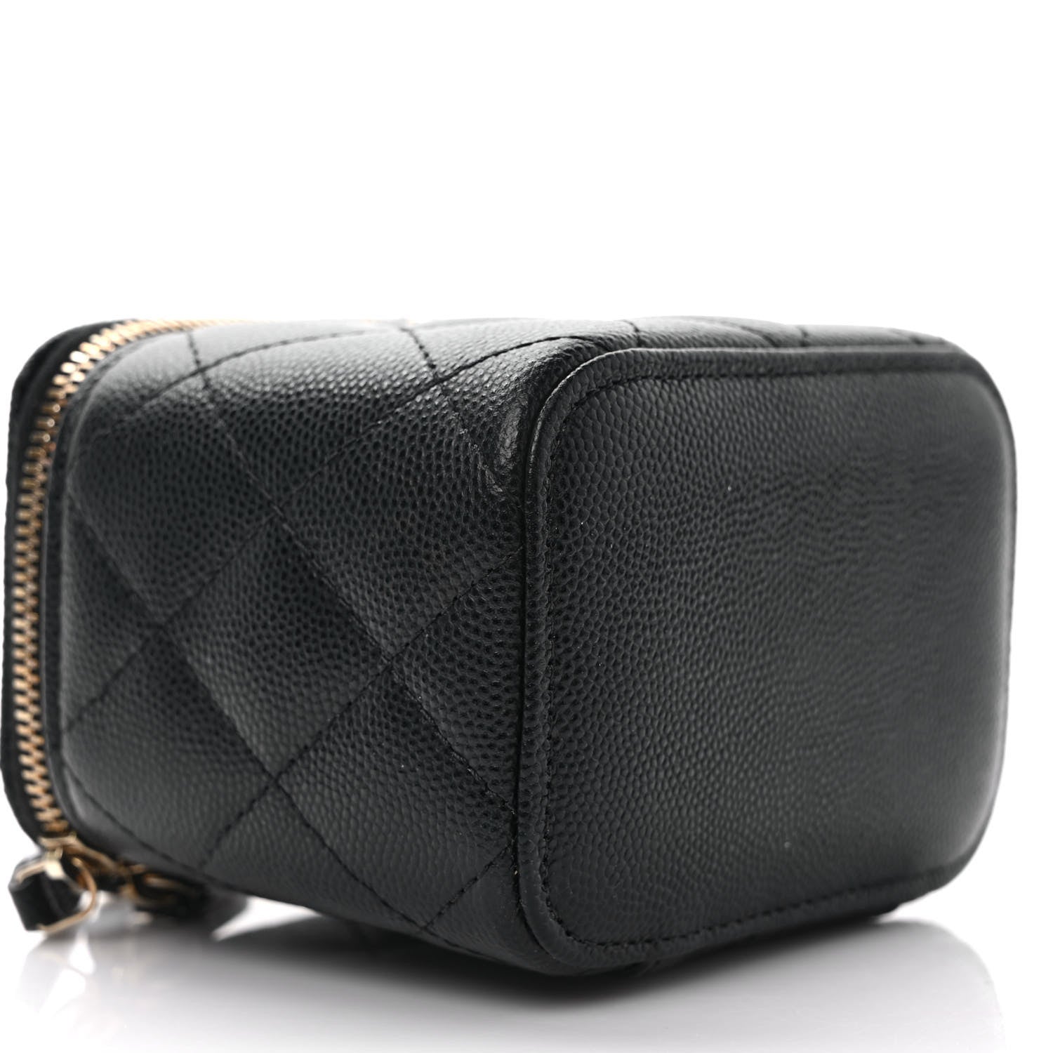 Chanel Caviar Quilted Mini Vanity Case With Chain Black 8 of 9