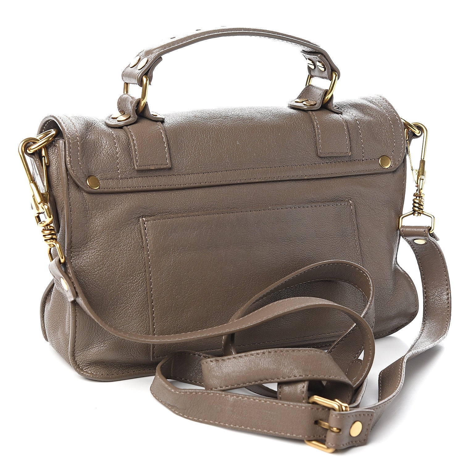 Proenza Schouler Lambskin Tiny PS1 Satchel Smoke 2 of 10
