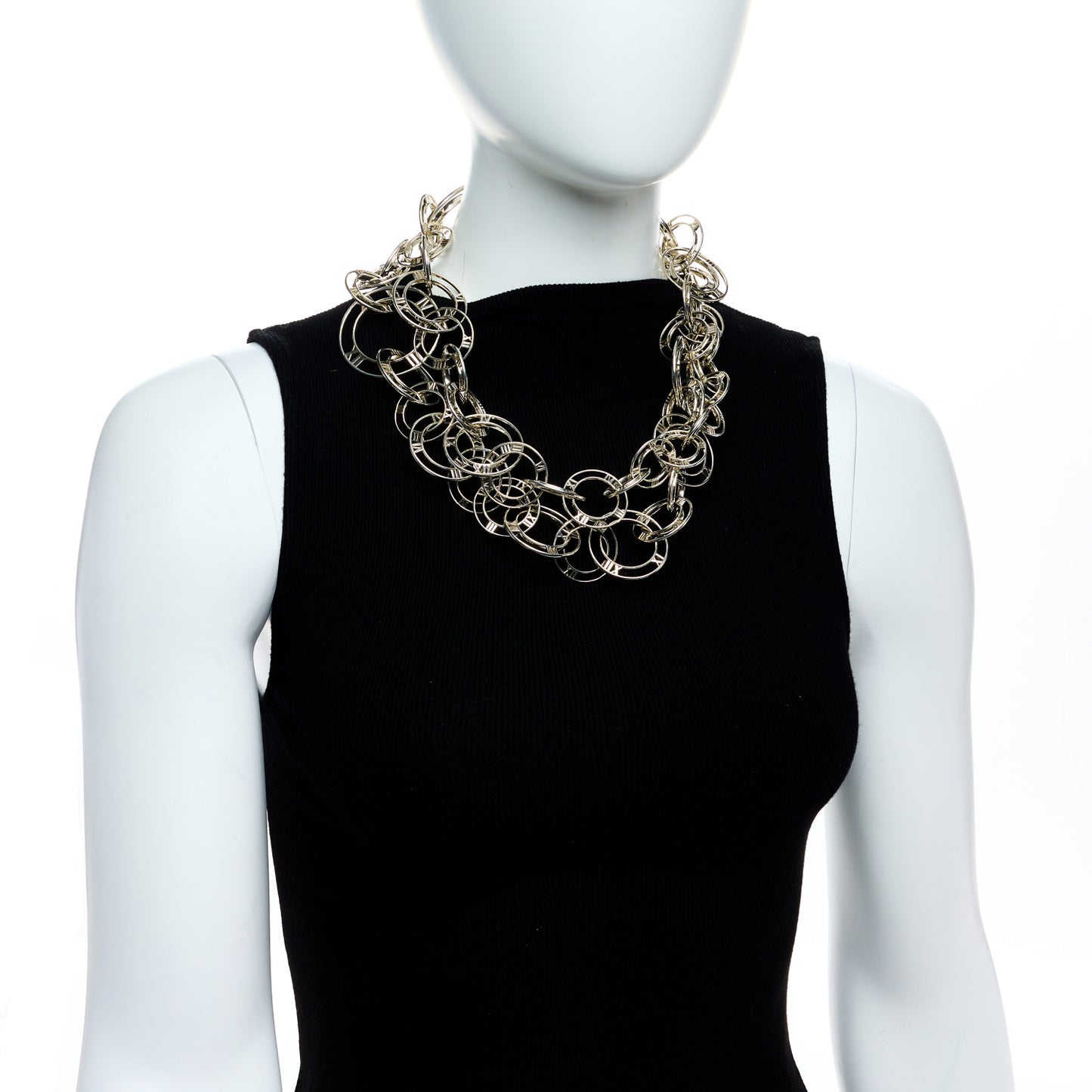 Sterling Silver Atlas Graduating Link Necklace