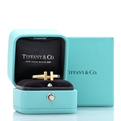Tiffany 18K Yellow Gold T Square Ring 58 8.5 5 of 5