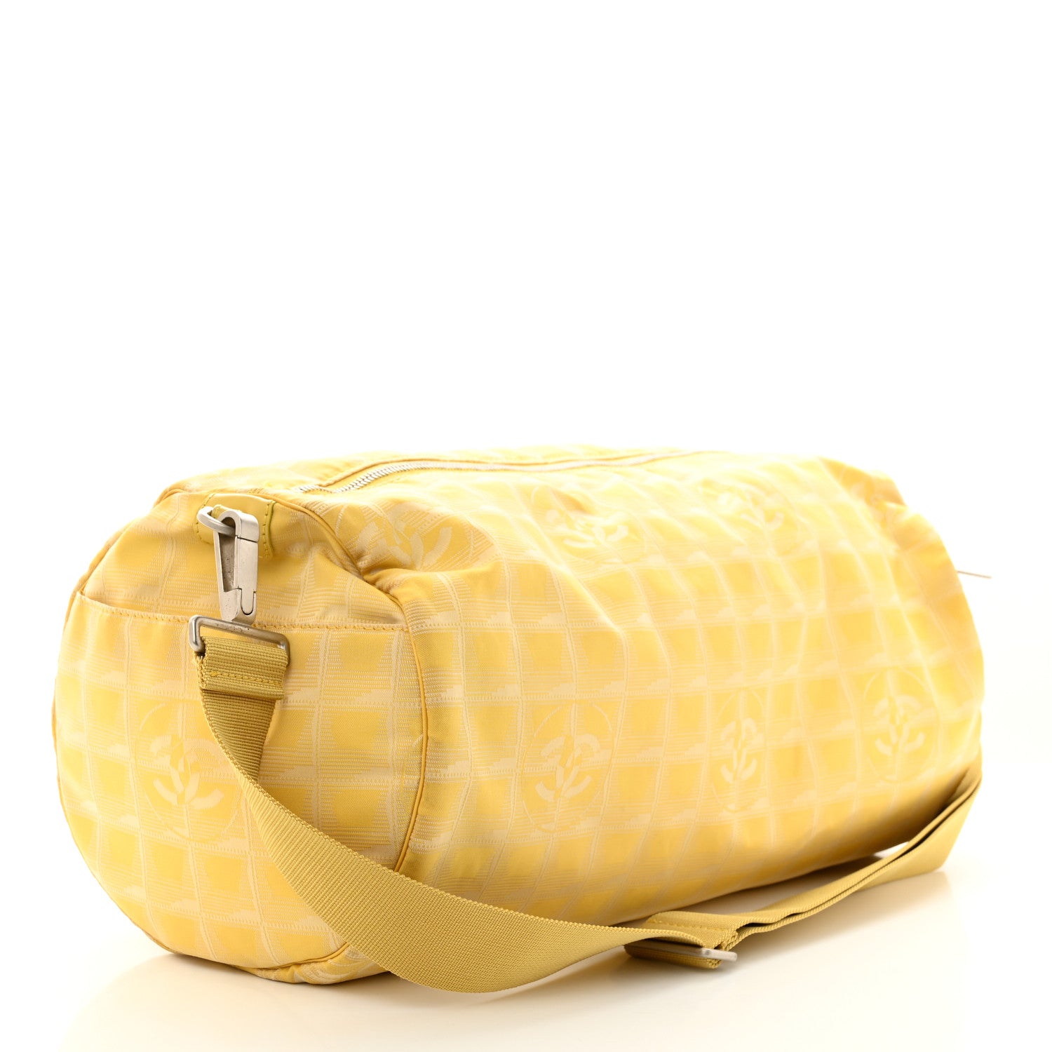 Chanel Nylon Travel Duffle Yellow 3 of 10