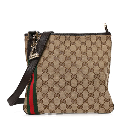 Gucci Monogram Web Jolicoeur Charms Messenger Dark Brown 1 of 10